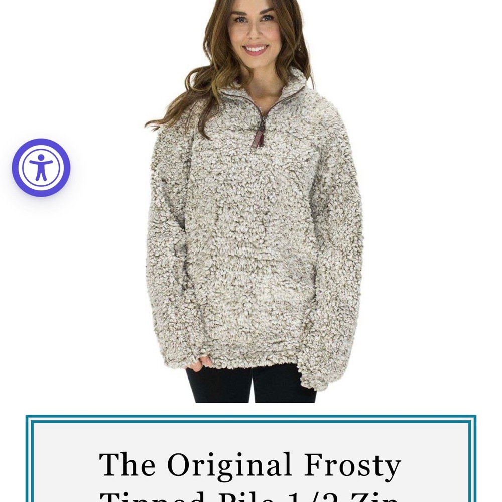 True Grit Sherpa pullover sweater w 1/2 zip